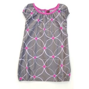 TEA COLLECTION Gray Pink Dress Geometric Sz 5